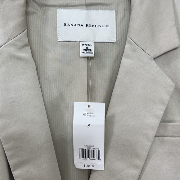 Banana Republic Cream Blazer, Women Size 8 - Picture 2 of 2